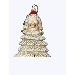 Vintage Ceramic Santa Tree Ornament